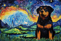 Thumbnail for Starry Night Rottweiler  Diamond Painting Kits