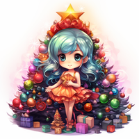 Thumbnail for Christmas Tree And Anime Girl