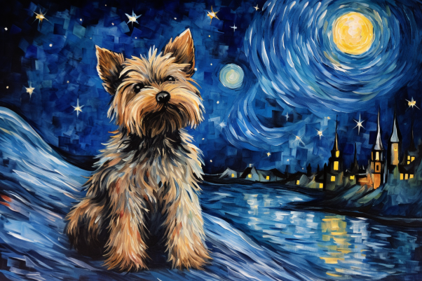 Watercolor Starry Night Yorkshire  Diamond Painting Kits