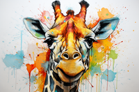 Thumbnail for Sweet Watercolor Giraffe   Diamond Painting Kits