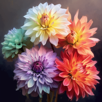 Thumbnail for 5 Different Dahlia Flowers