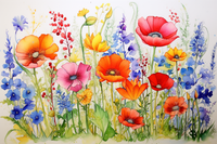 Thumbnail for Wildflowers In Watercolor