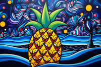 Thumbnail for Fun Starry Night Pineapple  Diamond Painting Kits