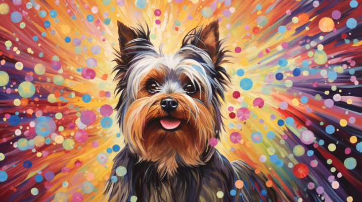 Happy Yorkie Art