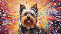 Thumbnail for Happy Yorkie Art