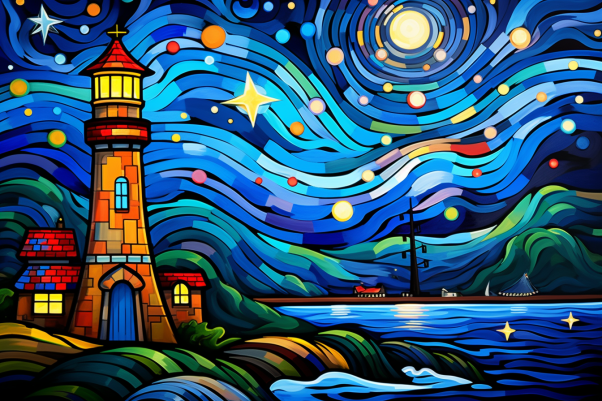 Fun Vibrant Evening And Lighthouse