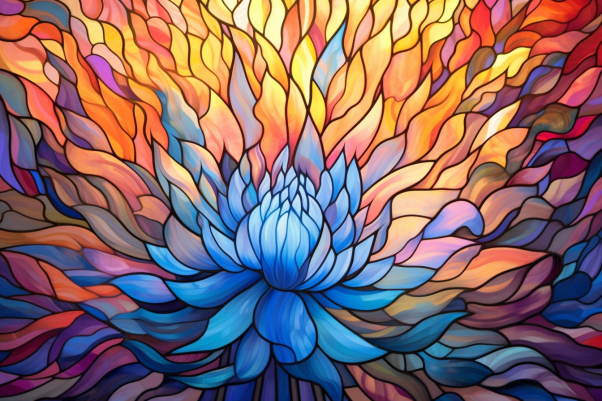 Glorious Lotus Stained Glass Vibe