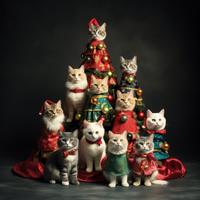 Thumbnail for Kitty Cat Christmas Tree