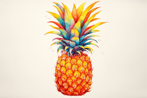 Fun Watercolor Pineapple  Diamond Painting Kits