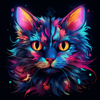 Thumbnail for Glowing Neon Kitty