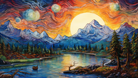 Thumbnail for Mountain And Lake Art  Diamond Painting Kits