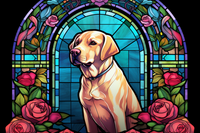 Thumbnail for Graceful Sweet Labrador On Stained Glass