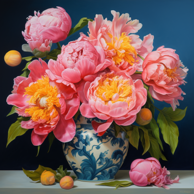 Gorgeous Vase Full Of Peonies