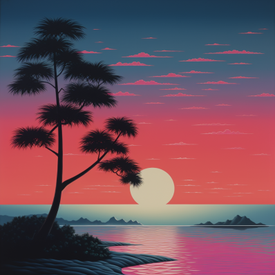 Sunset And Tropical Colors