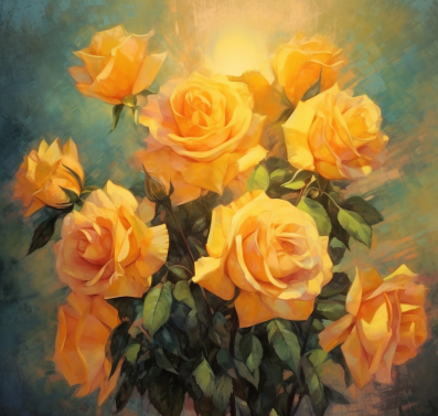 A Bouquet Of Many Blooming Yellow Roses