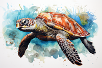 Thumbnail for Calm Watercolor Sea Turtle