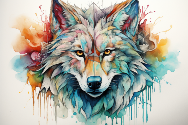 Wolf Watercolor Ignite
