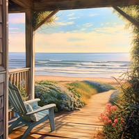 Thumbnail for Cozy Ocean Side  Porch  Diamond Painting Kits