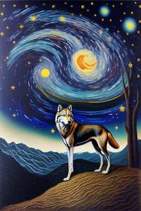 Thumbnail for Wolf On A Starry Night