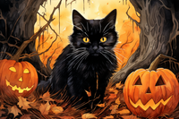 Thumbnail for Halloween Cat Pumpkin