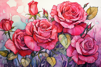 Thumbnail for Watercolor Rosebush