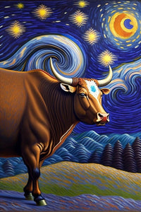 Thumbnail for Brown Bull On A Starry Night