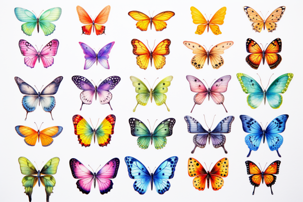 Watercolor Butterfly Collection  Diamond Painting Kits