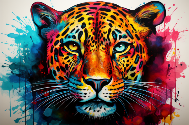 Fun Vibrant Jaguar  Diamond Painting Kits