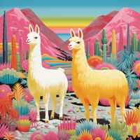 Thumbnail for Colorful Desert Mexican Llamas
