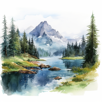 Thumbnail for Mountain In The Morning  Diamond Painting Kits