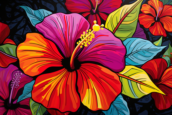 Vibrant Fun Hibiscus