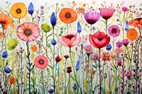 Thumbnail for Amazing Wildflowers  Diamond Painting Kits