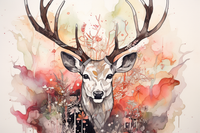 Thumbnail for Watercolor Art Deer  Diamond Painting Kits