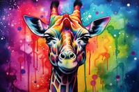 Thumbnail for Close Up Fun Giraffe  Diamond Painting Kits