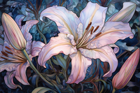 Thumbnail for Graceful Night Lilies  Diamond Painting Kits