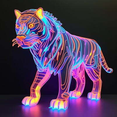 Glowing, Electric Tiger