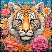 Thumbnail for Feminine Tiger Amongst Flowers