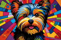 Thumbnail for Colorful Fun Yorkie Art