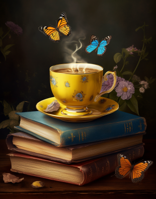 Tea Time With Butterfly Friends