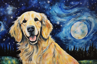 Thumbnail for Starry Night Golden Retriever