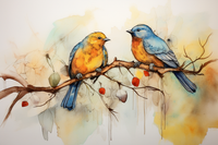 Thumbnail for Birds On A Branch Daydream  Diamond Painting Kits