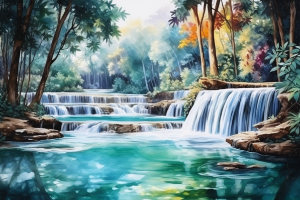 Tropical Waterfalls  Diamond Painting Kits