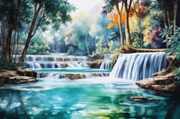 Thumbnail for Tropical Waterfalls  Diamond Painting Kits