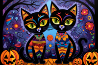 Thumbnail for Halloween Abstract Cats