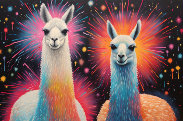 Coloful Mexican Llamas