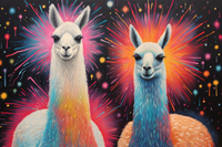 Thumbnail for Coloful Mexican Llamas  Diamond Painting Kits