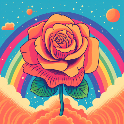 Chilling Rainbow Rose