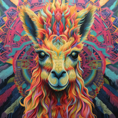 So Much Color Drama On This Llama