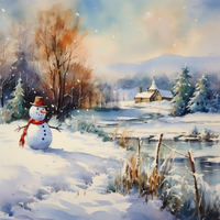 Thumbnail for Happy Snowman In The Snow