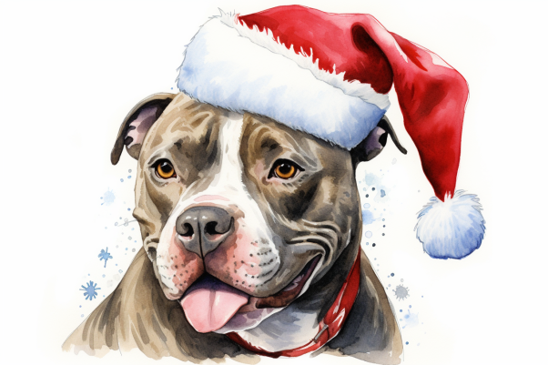 Christmas Pitb Bull